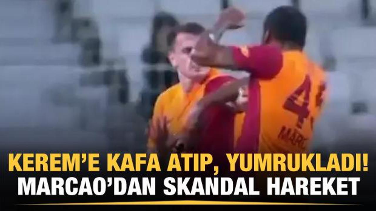 Marcao takım arkadaşına önce kafa sonra tokat attı!