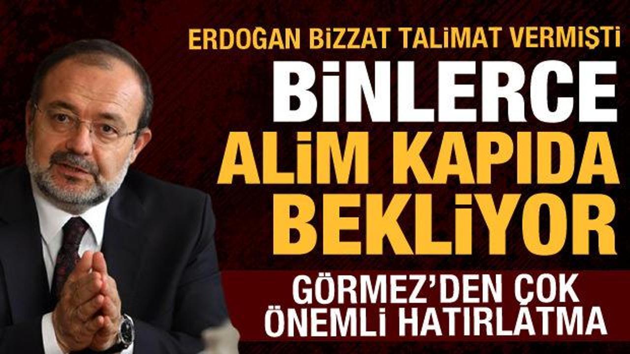 Yüzlerce alim kapıda bekliyor... Erdoğan talimat vermişti, Görmez'den önemli hatırlatma