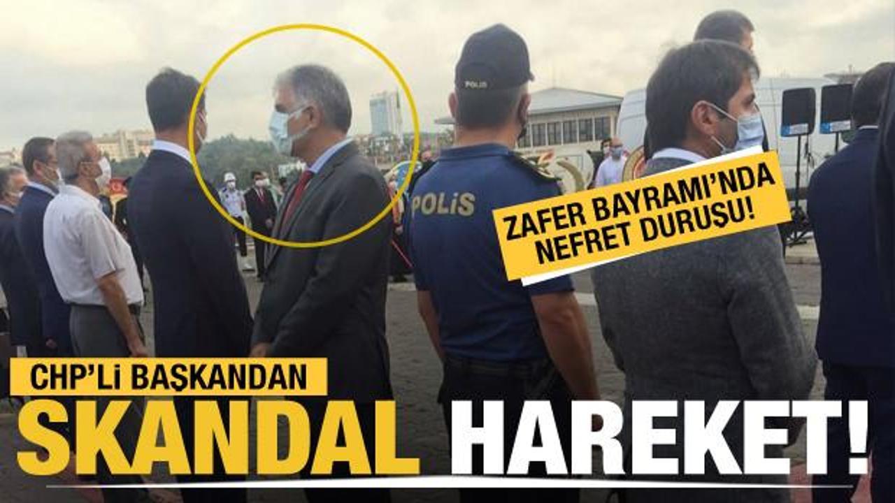 CHP'li Başkan Ali Narin'den 30 Ağustos Zafer Bayramı töreninde skandal hareket!