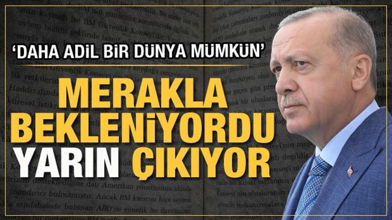 Cumhurbaşkanı Erdoğan'ın 'Daha Adil Bir Dünya Mümkün' adlı kitabı yarın çıkıyor