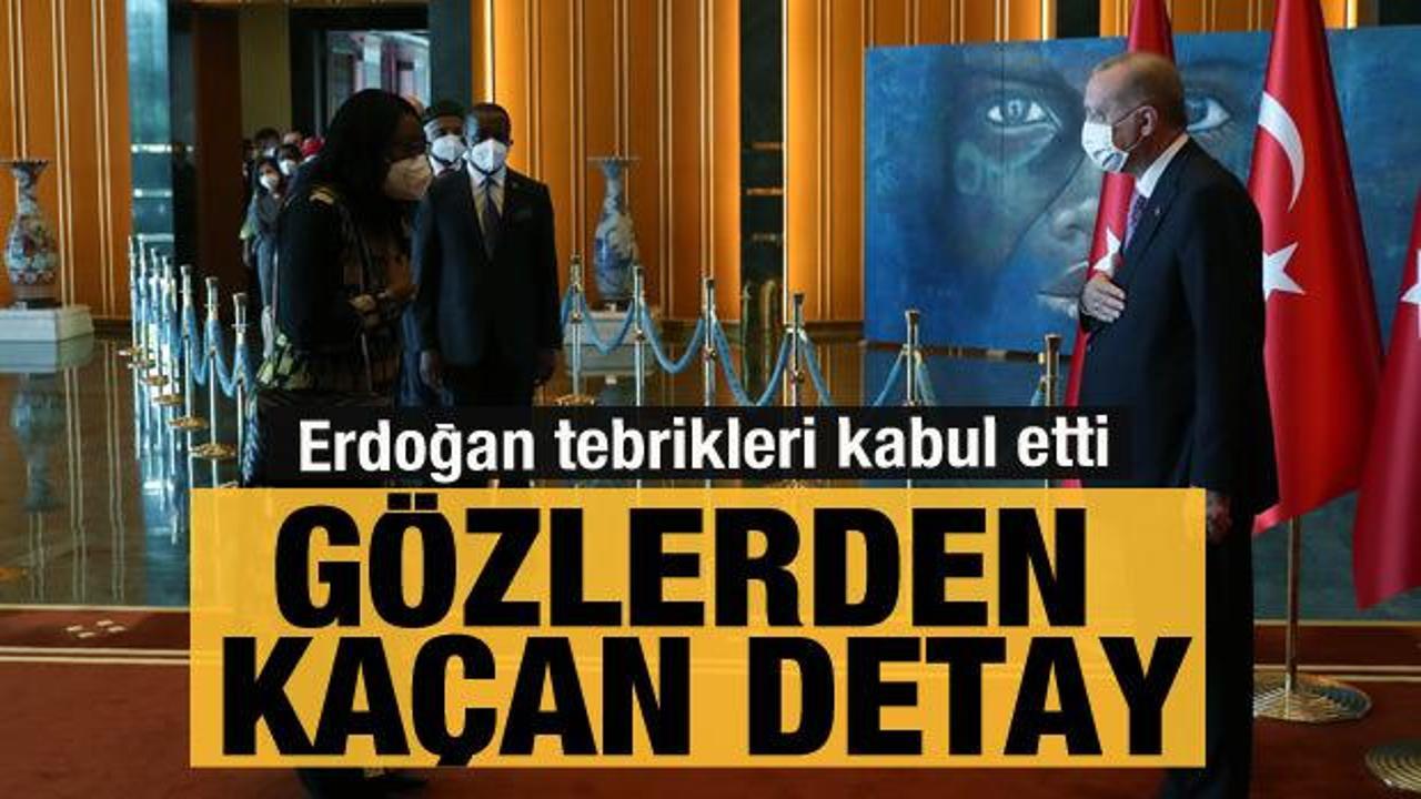 Cumhurbaşkanı Erdoğan'ın kabulünde dikkat çeken tablo