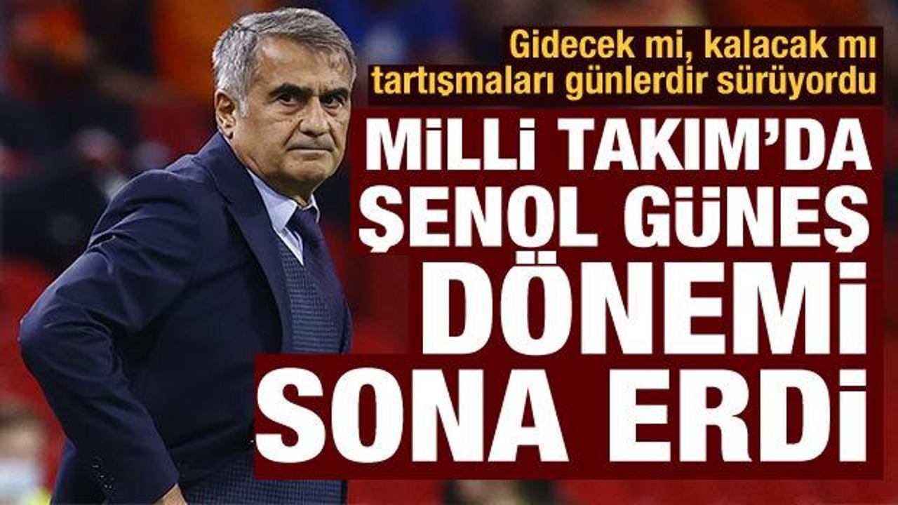 Milli Takım'da Şenol G&uuml;neş d&ouml;nemi sona erdi!