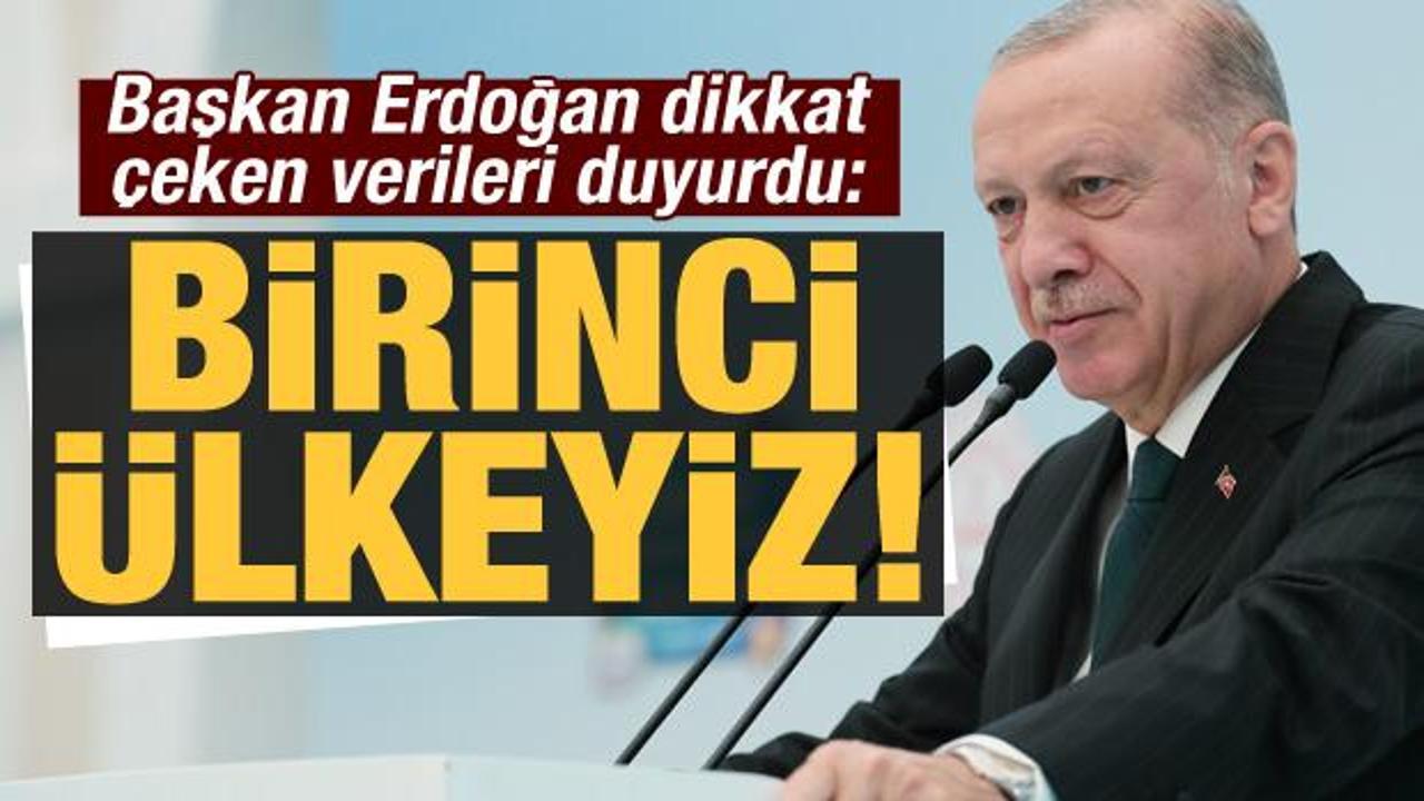 Son dakika haberi... Erdoğan duyurdu: Birinci ülkeyiz!