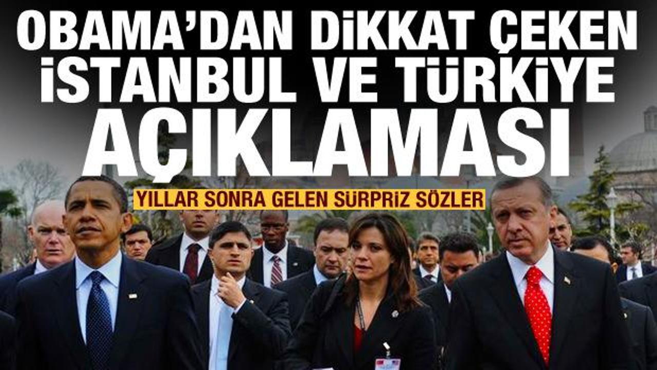 Obama'dan İstanbul ve Türkiye açıklaması: Muazzam bir deneyimdi