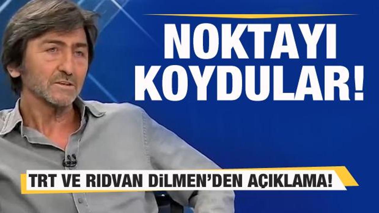 TRT ve Rıdvan Dilmen'den a&ccedil;ıklama! Noktayı koydular