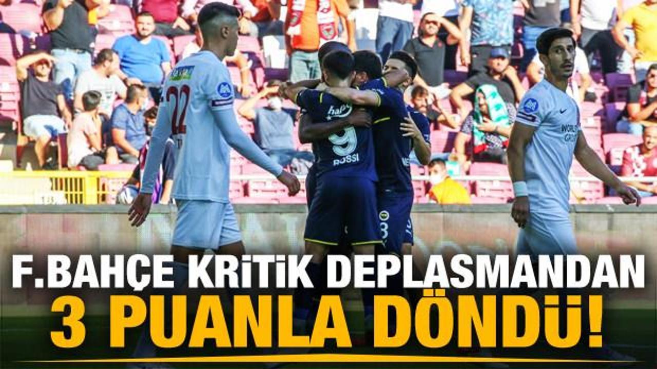 Fenerbahçe kritik Hatay deplasmanından 3 puanla döndü!