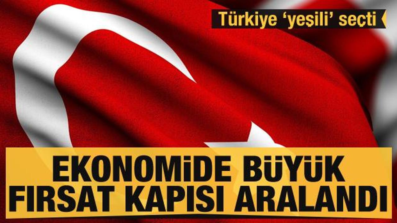 Türkiye ‘yeşili' seçti! Ekonomide büyük fırsat kapısı aralandı