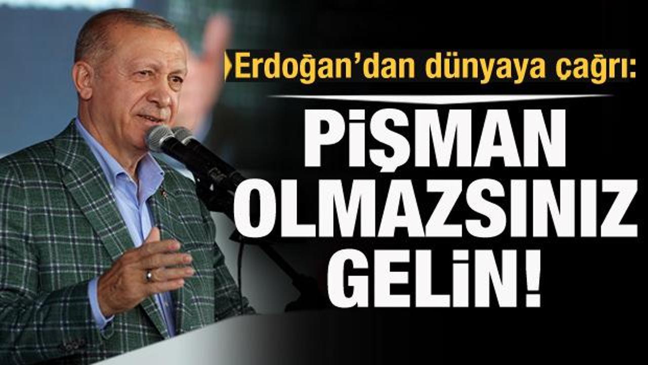 Başkan Erdoğan'dan yatırımcılara &ccedil;ağrı: T&uuml;rkiye'ye g&uuml;venen pişman olmaz