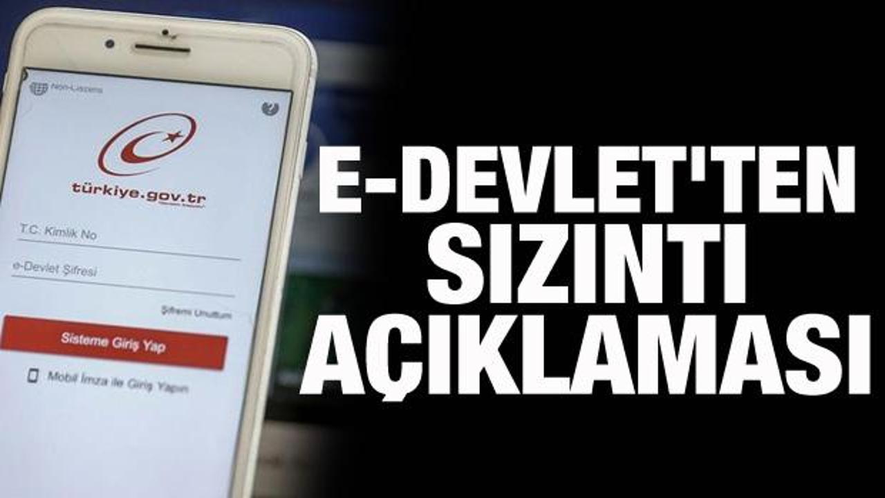 e-Devlet'ten 'veri sızıntısı' iddialarına yalanlama
