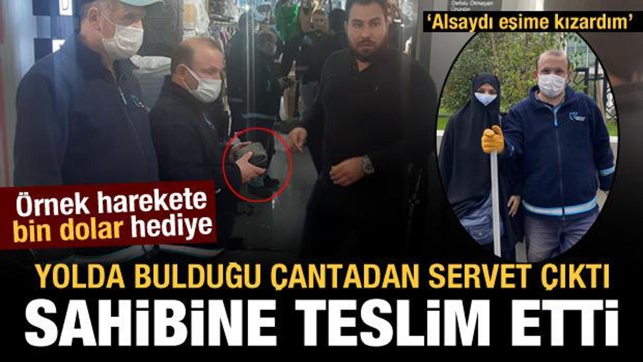 Temizlik işçisinden alkışlanacak hareket! Yolda bulduğu serveti sahibine teslim etti