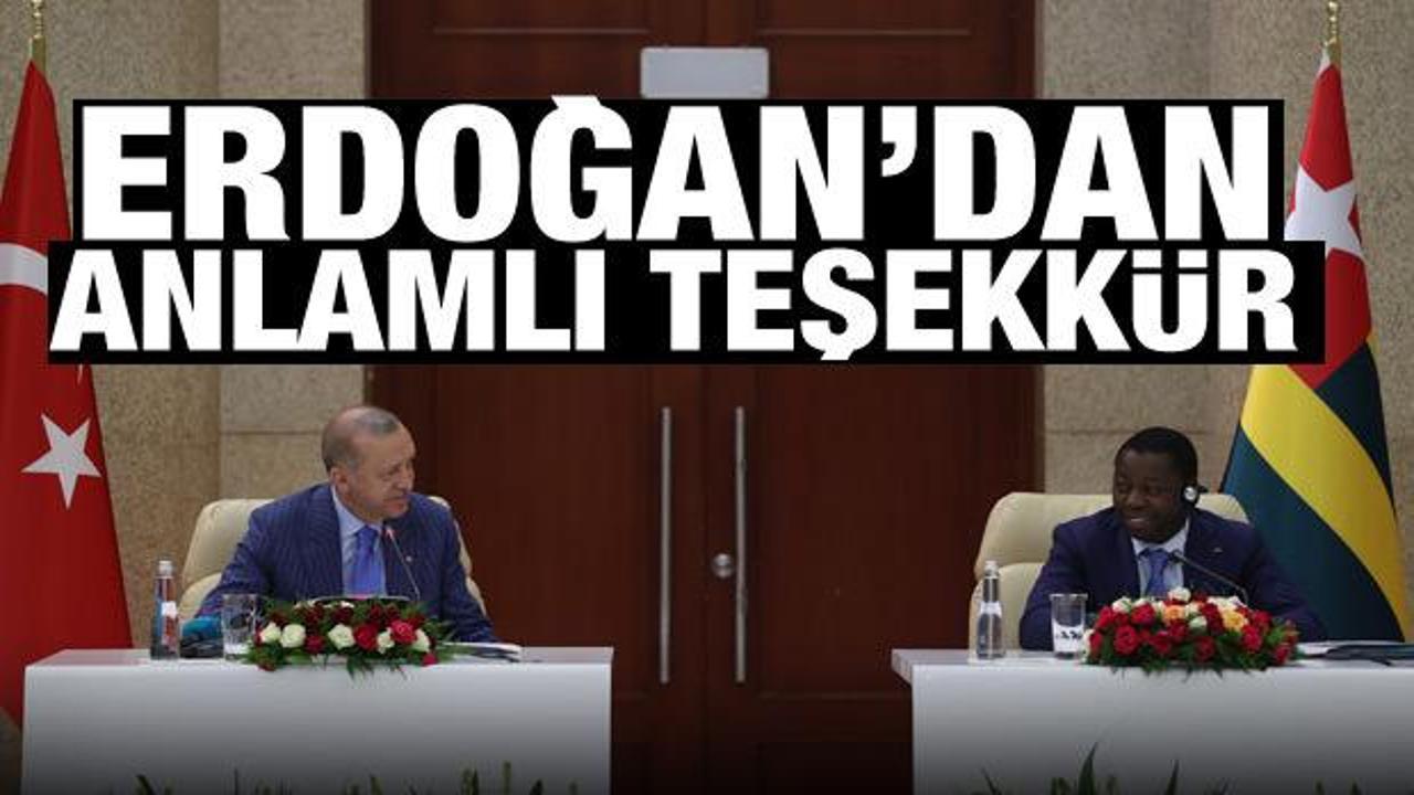Cumhurbaşkanı Erdoğan'dan Togo'da son dakika açıklamalar
