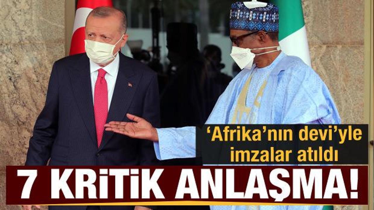 Cumhurbaşkanı Erdoğan Nijerya'da! 7 kritik alanda anlaşma imzalandı