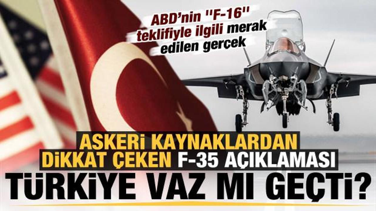 Son dakika: ABD'nin F-35 teklifinin perde arkası! Türkiye vaz mı geçti? Çarpıcı açıklama..