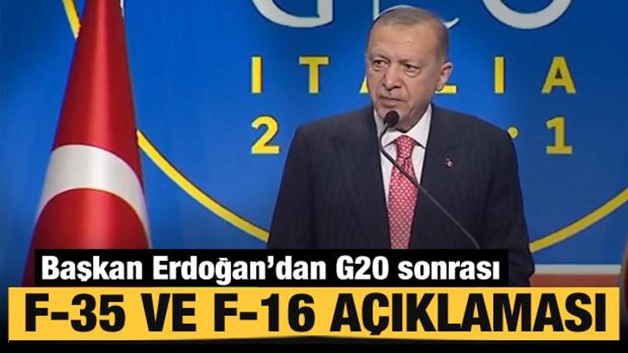 Başkan Erdoğan'dan G20 sonrası son dakika F-35 ve F-16 açıklaması!