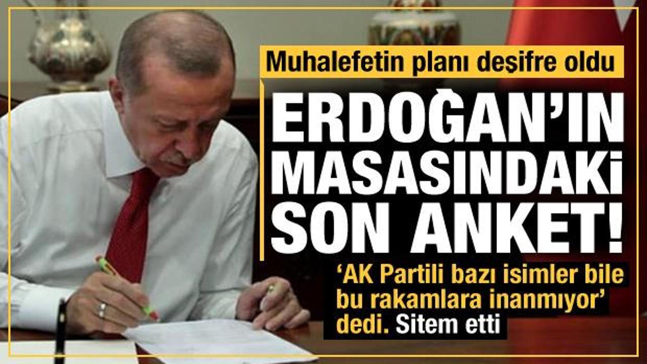 Erdoğan'ın masasındaki son anket! Muhalefetin planı deşifre oldu