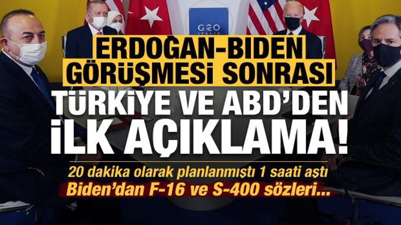 Son dakika: Erdoğan-Biden zirvesi sonrası ilk açıklama! Biden'dan F-16 ve S-400 sözleri...
