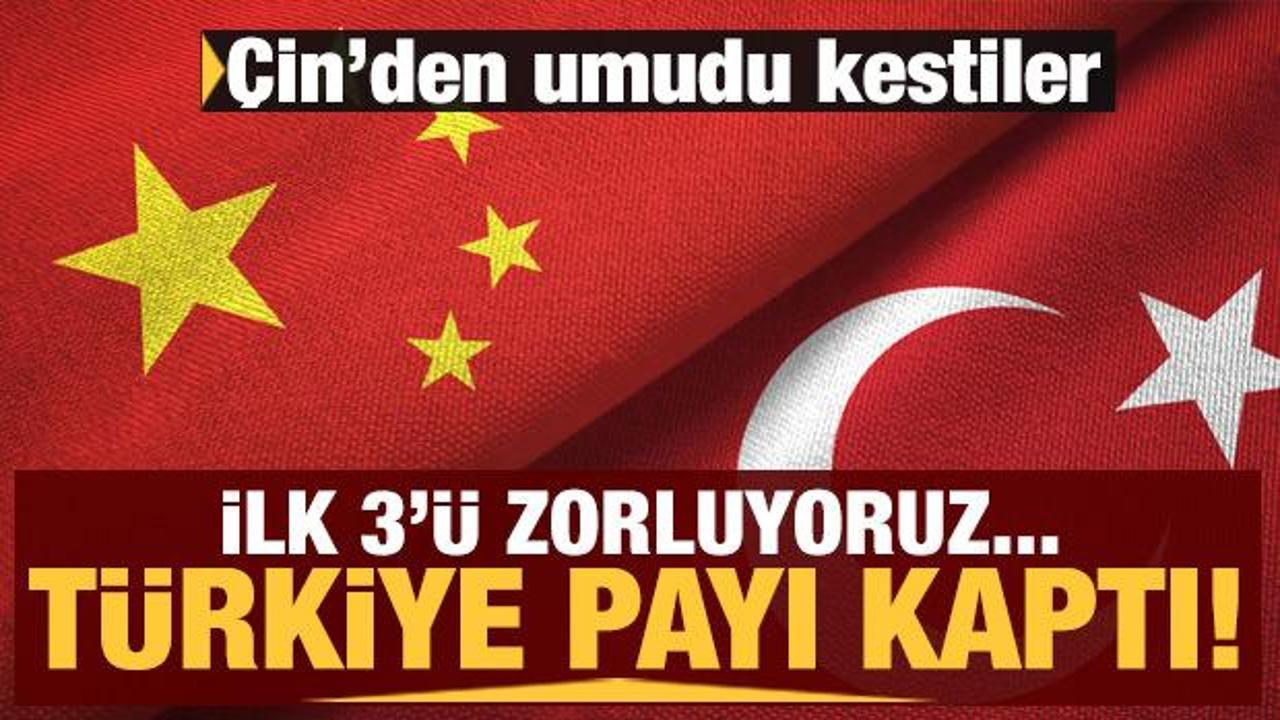 &Ccedil;in'den umudu kestiler! T&uuml;rkiye payı kaptı, ilk 3'&uuml; zorluyoruz...