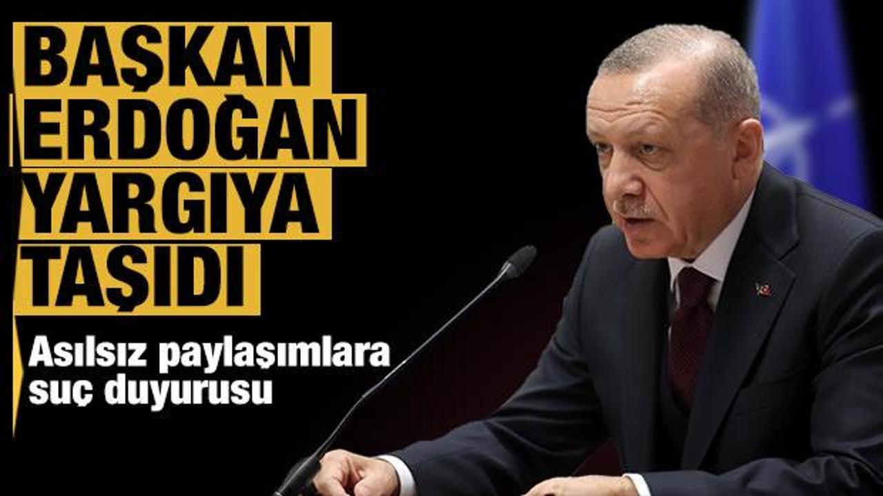 SON DAKİKA: Başkan Erdoğan'dan paylaşımlarla ilgili suç duyurusu 