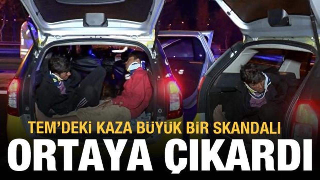 TEM'deki kaza, taksicinin büyük skandalını ortaya çıkardı