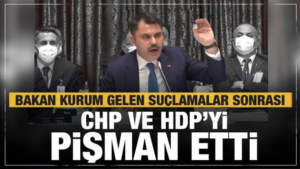 Bakan Kurum, gelen suçlamalar sonrası CHP ve HDP’yi pişman etti