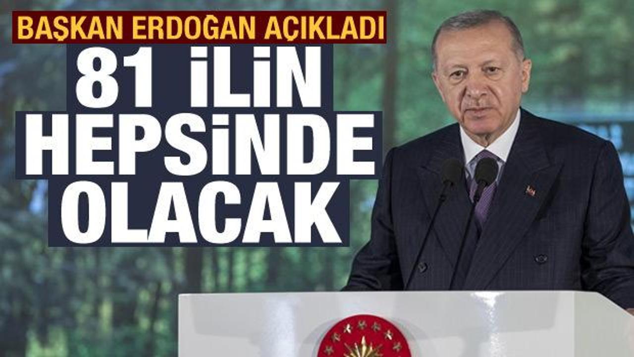 Cumhurbaşkanı Erdoğan: 81 ile 81 millet ormanı yapılacak