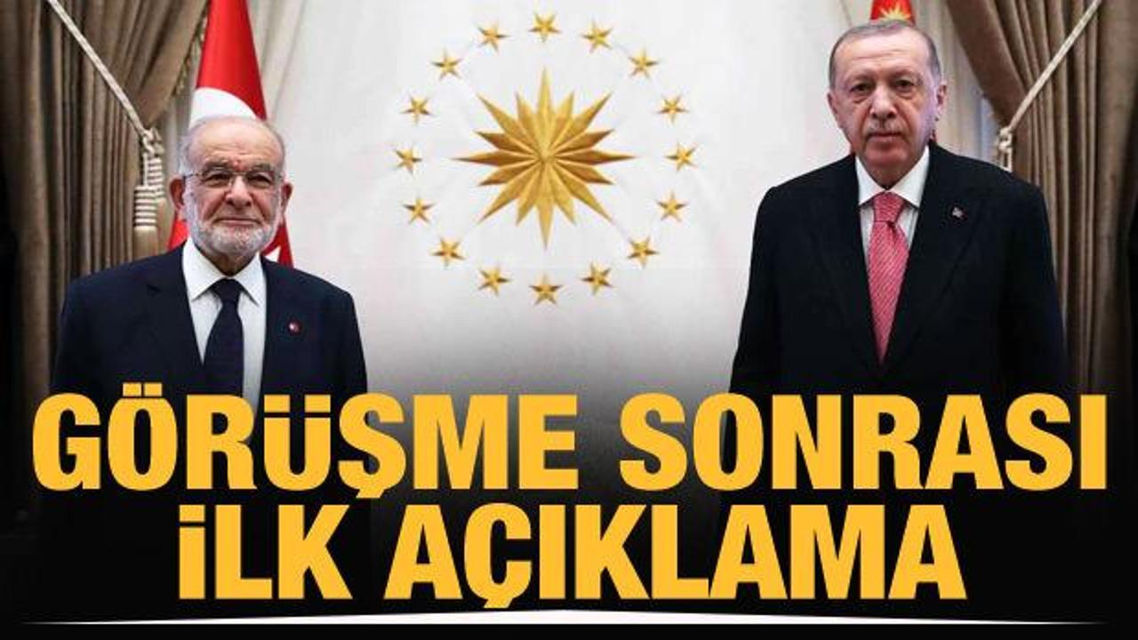 Cumhurbaşkanı Erdoğan ile görüşen Karamollaoğlu'ndan ilk açıklama