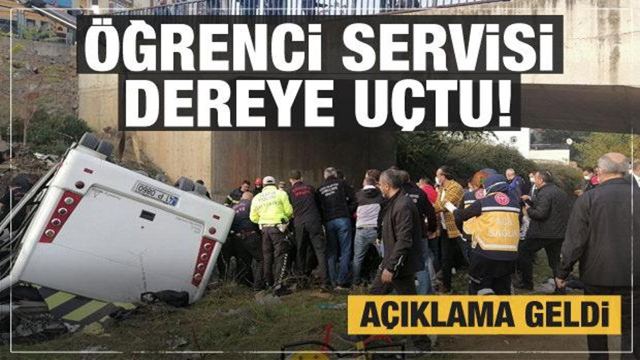 Son dakika: Kocaeli'de &ouml;ğrenci servisi dereye u&ccedil;tu