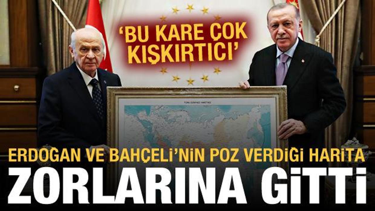 Erdoğan ve Bahçeli'nin poz verdiği harita zorlarına gitti: Bu kare çok kışkırtıcı
