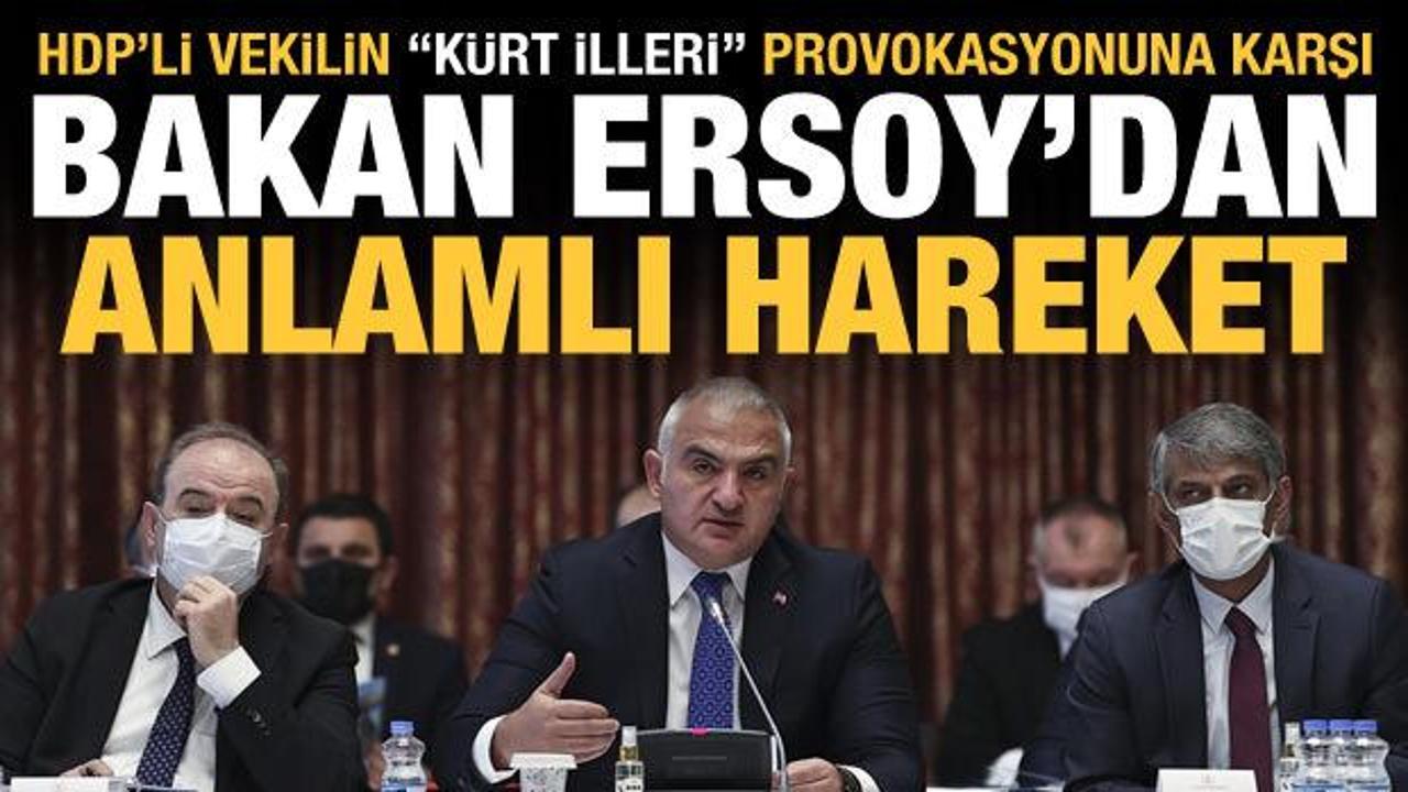 TBMM'de HDP'li vekilin "Kürt illeri" provokasyonu! Bakan Ersoy'dan manidar hareket