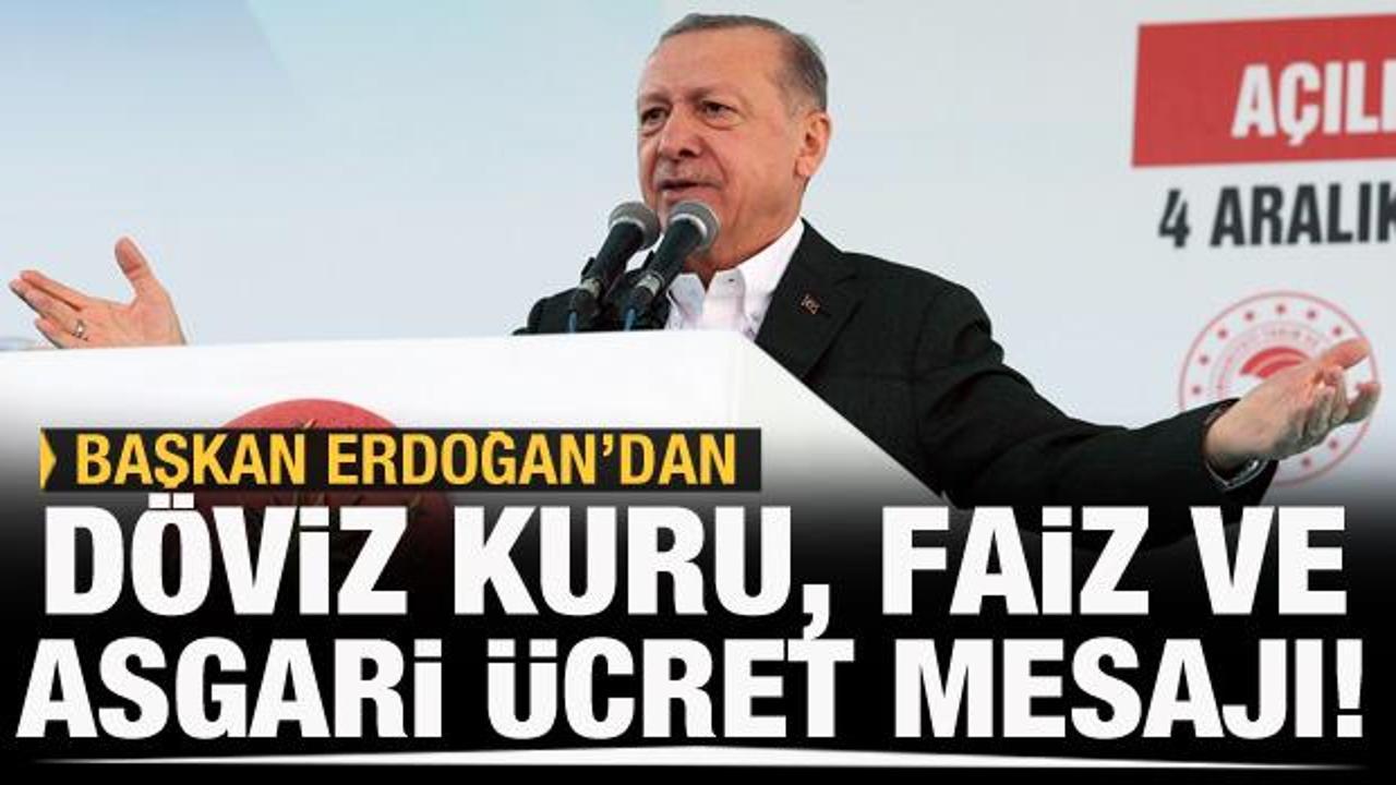 Erdoğan'dan döviz kuru, faiz ve asgari ücret mesajı