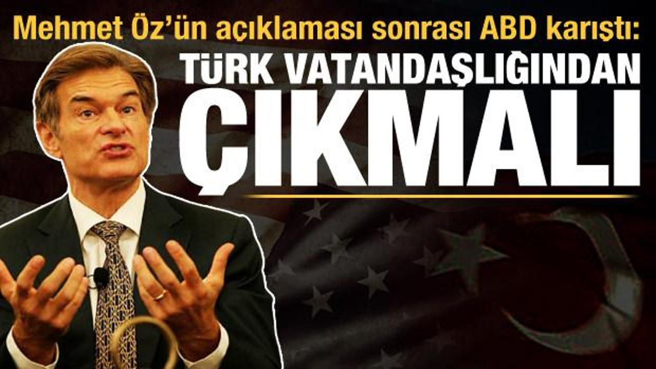Mehmet Öz'ün adaylığı ABD'yi karıştırdı: Türk vatandaşlığından çıkmalı