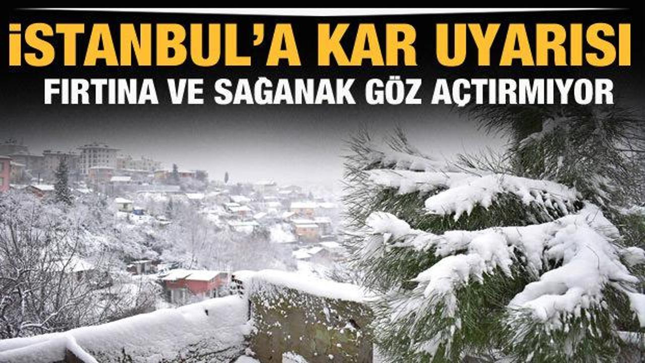 İstanbul'da fırtına ve sağanak yağışın ardından kar uyarısı