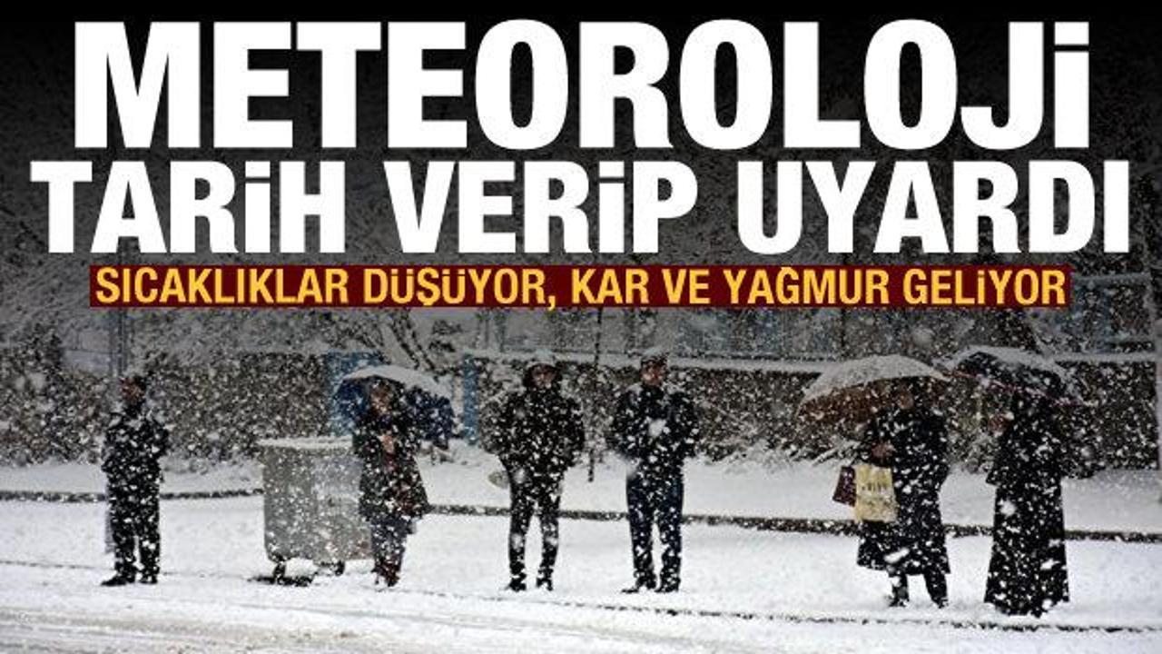 Meteoroloji tarih verip uyardı: T&uuml;m T&uuml;rkiye'de yoğun kar ve yağmur etkili olacak