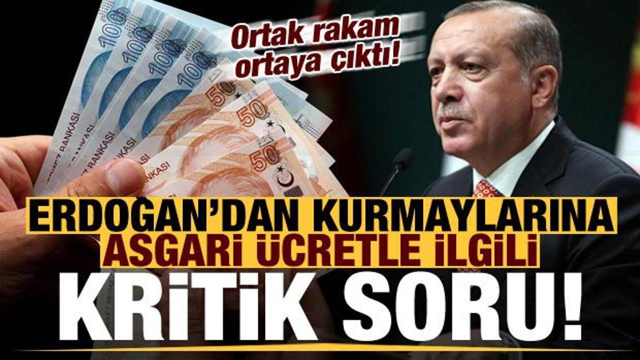 Son dakika: Erdoğan'dan kurmaylarına kritik asgari ücret sorusu! Ortak rakam ortaya çıktı