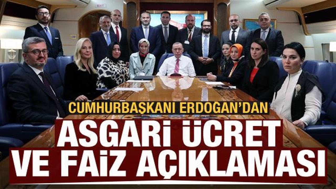 Son dakika haberi: Cumhurbaşkanı Erdoğan'dan asgari ücret ve faiz açıklaması