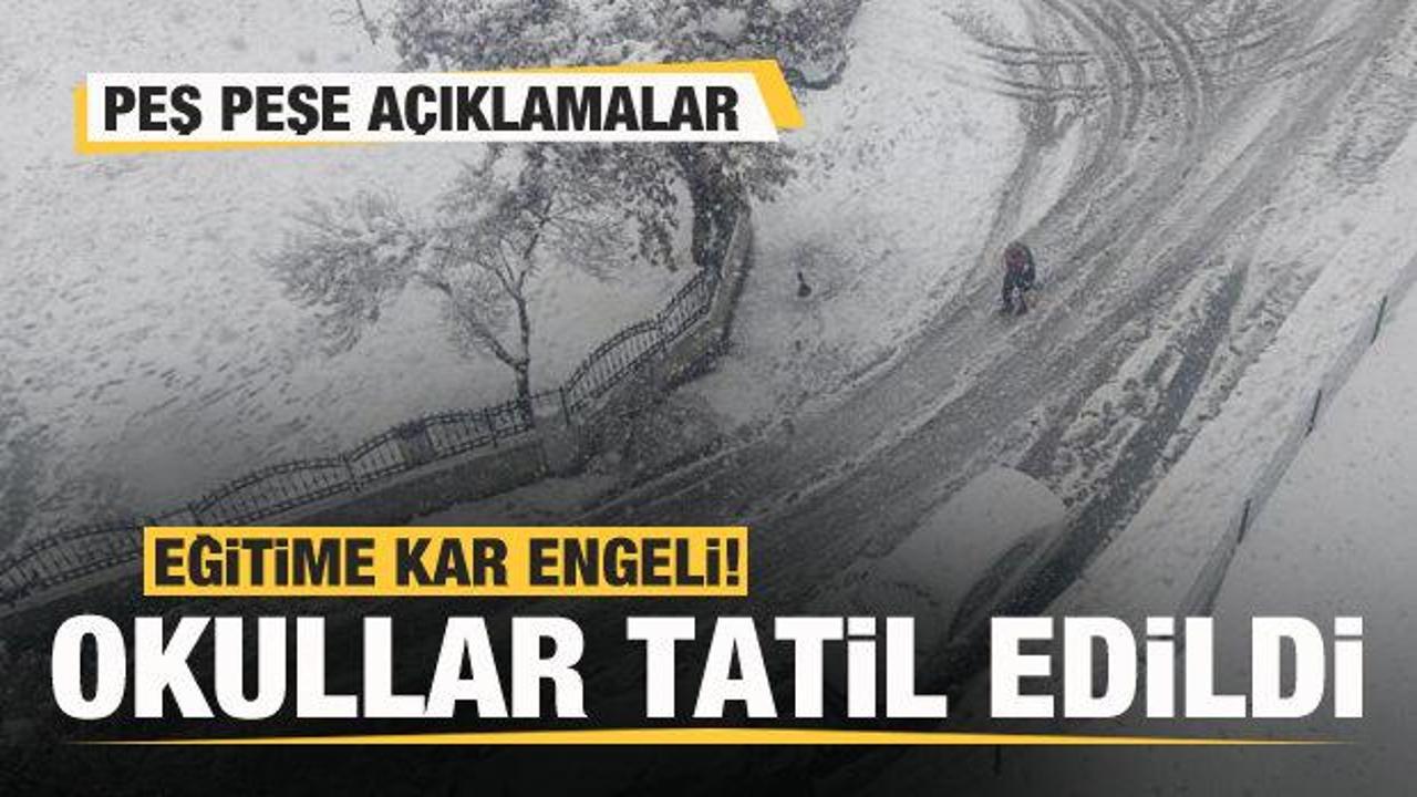 Son dakika: 5 ilde eğitime kar engeli! Okullar tatil edildi