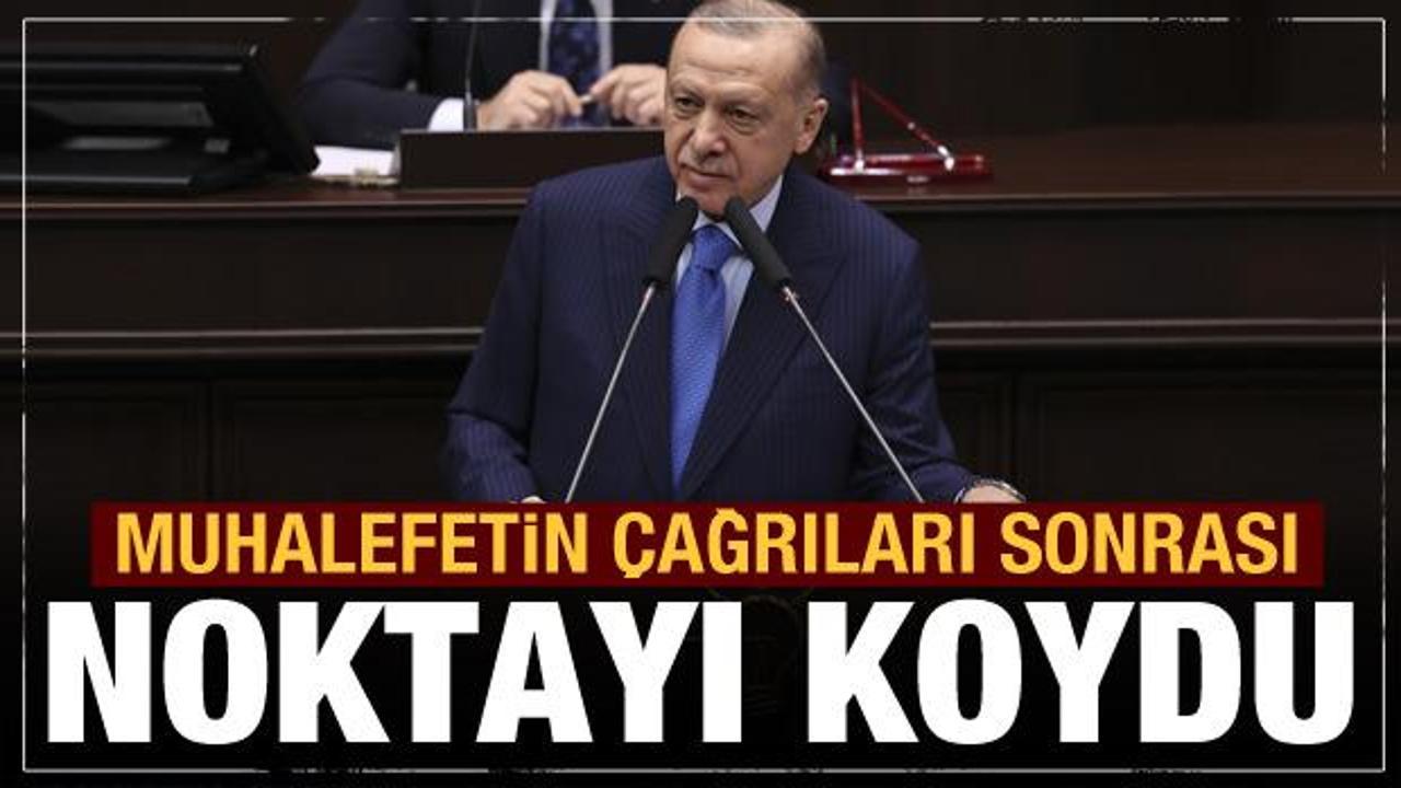 Cumhurbaşkanı Erdoğan'dan son dakika erken seçim açıklaması