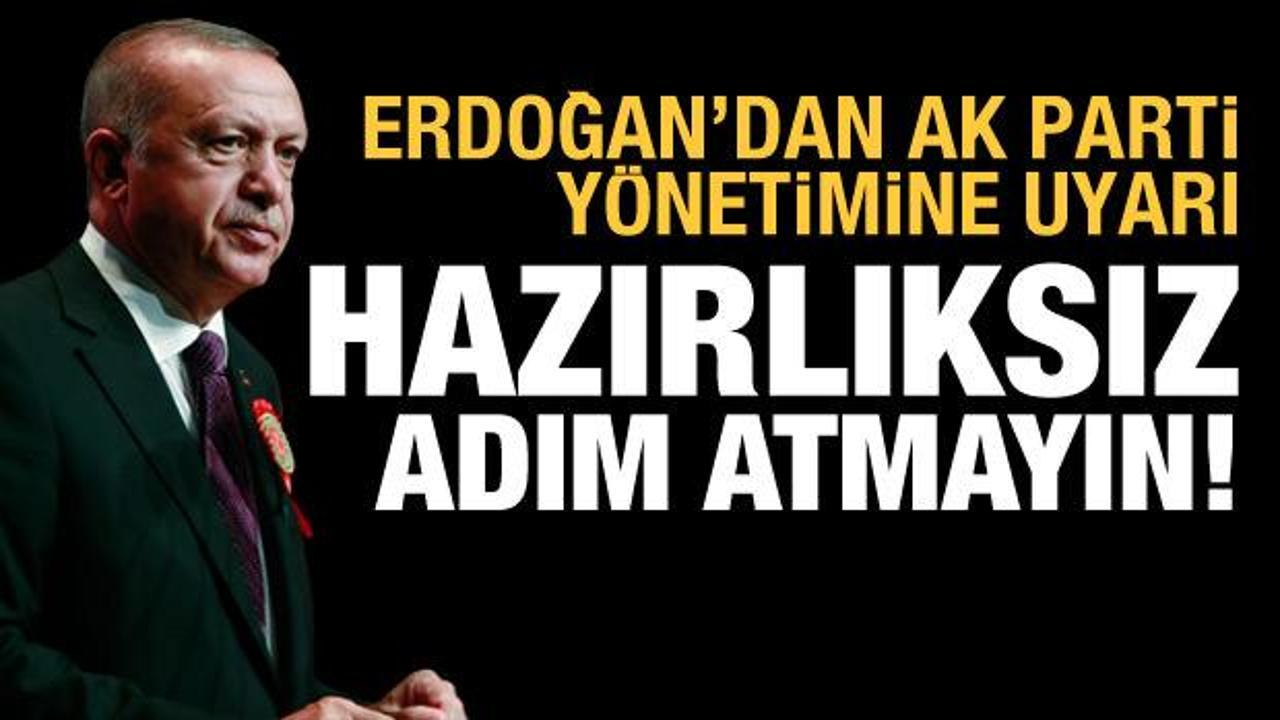 Erdoğan'dan 'torba teklif' uyarısı: Hazırlıksız adım atmayın