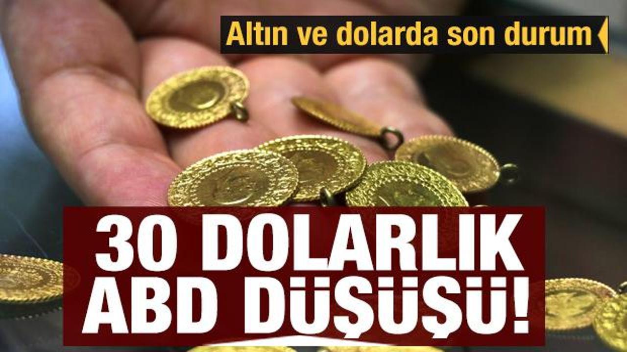 Altın fiyatlarında 30 dolarlık d&uuml;ş&uuml;ş! Dolarda son durum