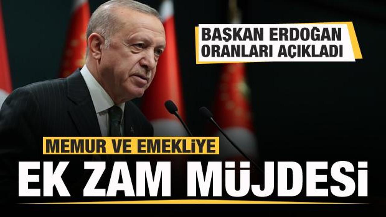 İşte memur ve emekli zam oranları! Başkan Erdoğan müjdeyi verdi - Haber 7 SİYASET