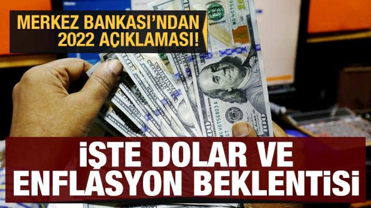 Merkez Bankası açıkladı: İşte dolar kuru ve enflasyon beklentisi