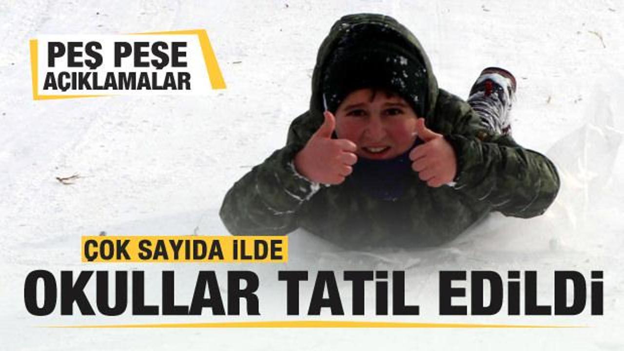Son dakika: &Ccedil;ok sayıda ilde okullar tatil edildi! 
