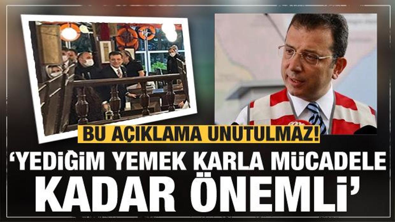 Ekrem İmamoğlu: Yediğim yemek karla mücadele kadar önemli!