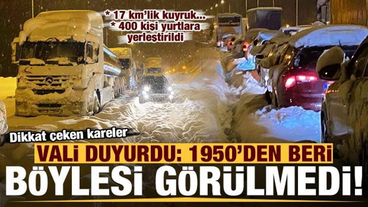 Vali duyurdu: 1950'den beri en yoğunu! 400 kişi yurtlara alındı, 17 km'lik kuyruk...