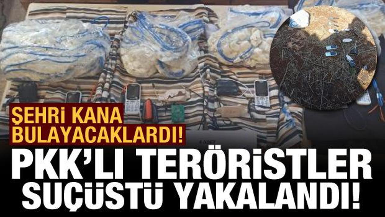 PKK'lı teröristler 13 kilo C4 patlayıcıyla yakalandı!
