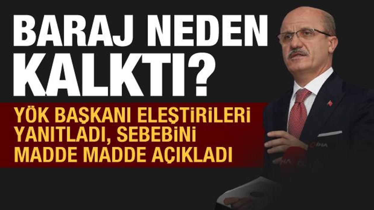 Sınav barajı neden kalktı? Y&Ouml;K Başkanı &Ouml;zvar'dan son dakika a&ccedil;ıklamalar