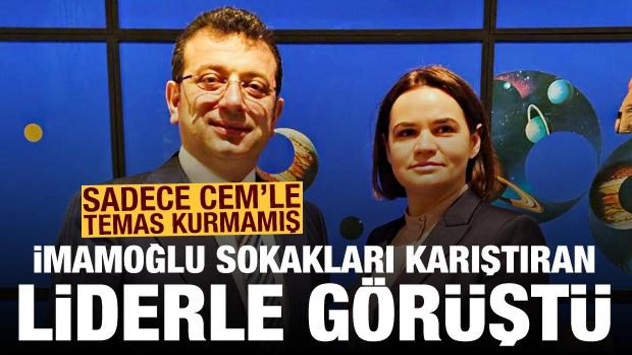 İmamoğlu, &uuml;lkesinden ka&ccedil;an muhalif lider Tsihanouskaya ile g&ouml;r&uuml;şt&uuml;