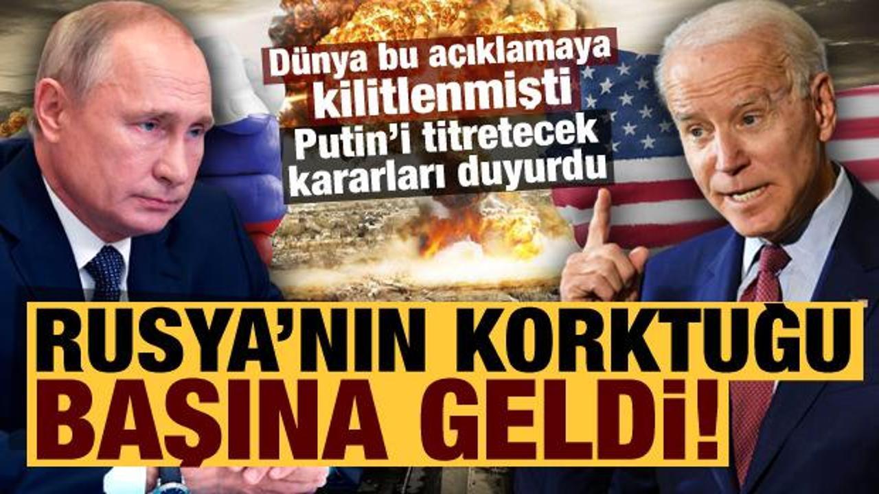 Rusya'nın korktuğu başına geldi! Biden çok ağır yaptırımları resmen duyurdu!