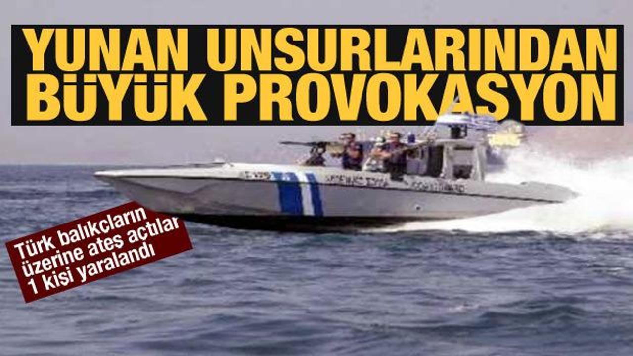 Yunan unsurlarından b&uuml;y&uuml;k provokasyon:  T&uuml;rk balık&ccedil;ılara ateş a&ccedil;tılar