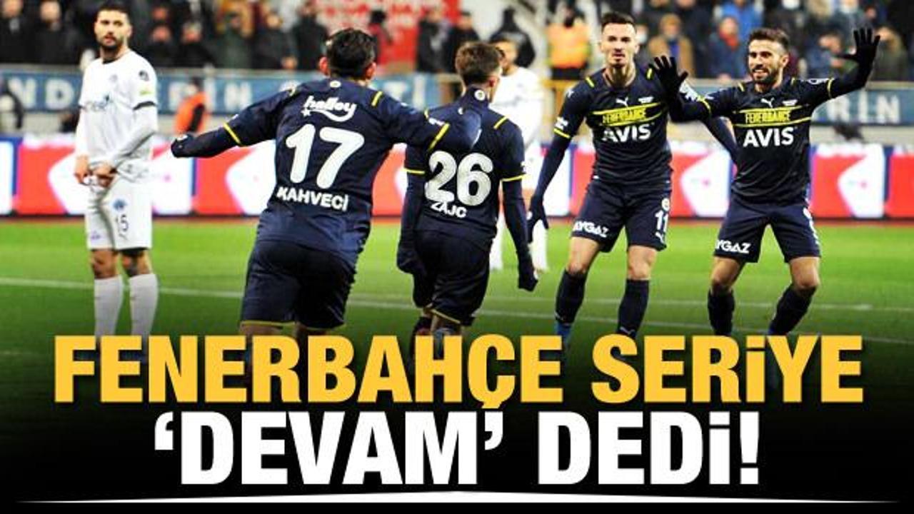Fenerbahçe seriye 'devam' dedi!